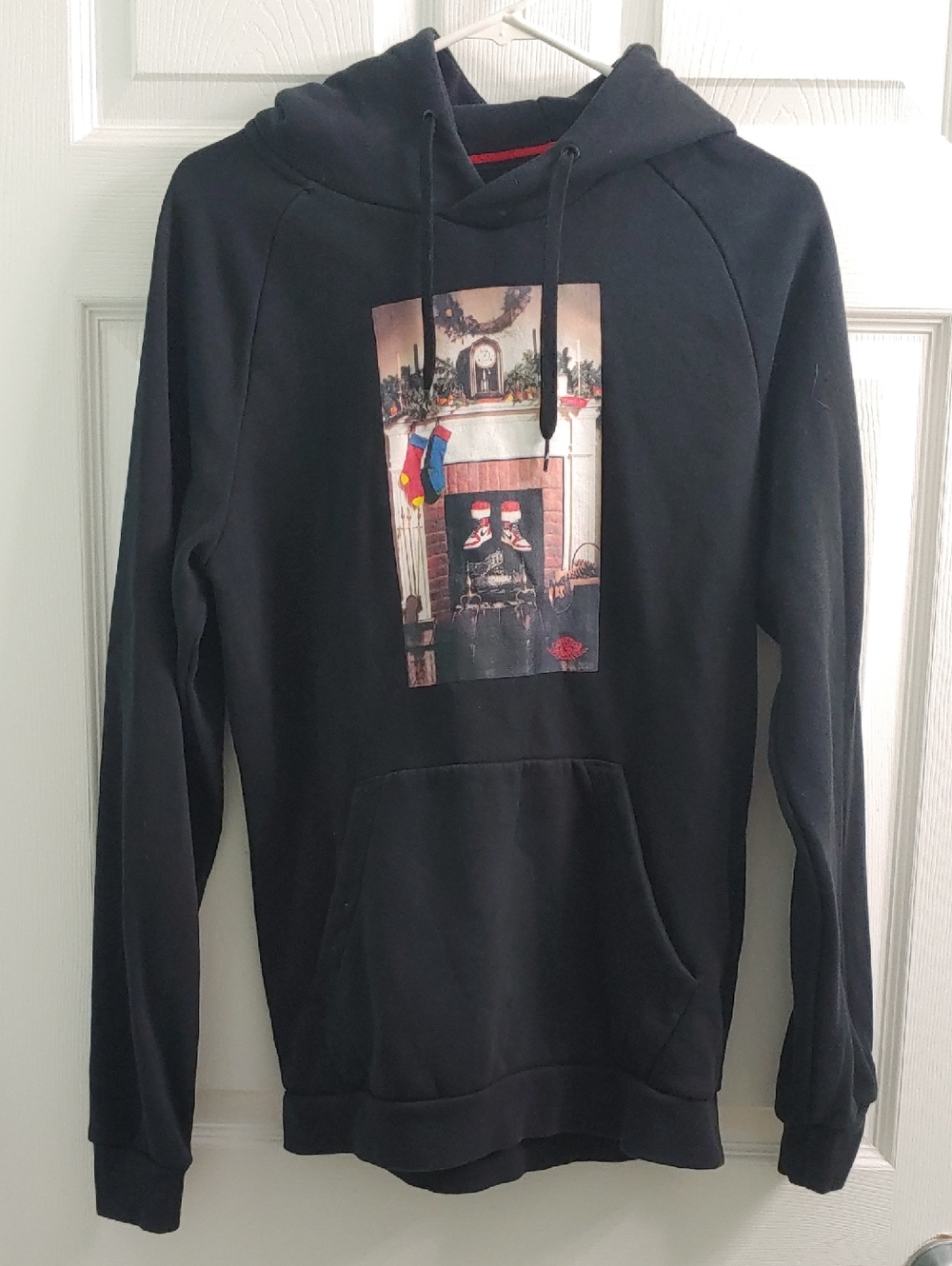 Jordan Jumpman Chimney Hoodie Men's Black Fleece Pullover Size S